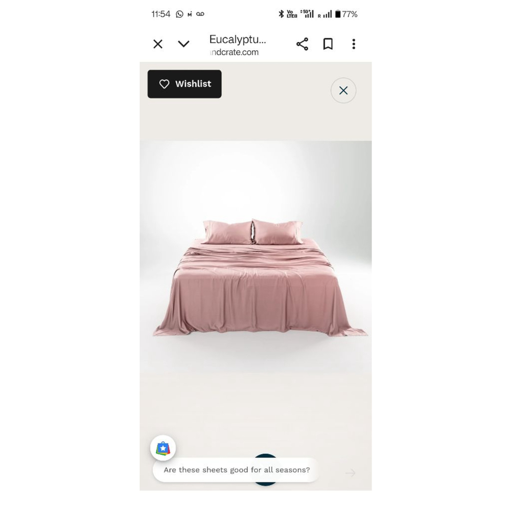 OliveCrate Eucalyptus CALIFORNIA KING Sheet Set–Cooling, Hypoallergenic, Luxury - Picture 5 of 6